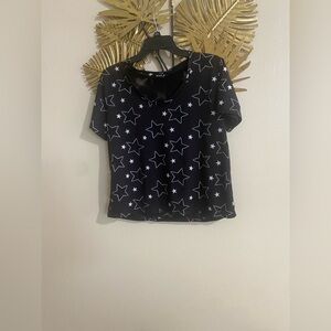 Black Star Print Kids Top